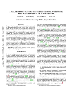 A Real-Time Lyrics Alignment System Using Chroma And Phonetic Features
  For Classical Vocal Performance