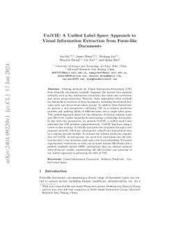 UniVIE: A Unified Label Space Approach to Visual Information Extraction
  from Form-like Documents