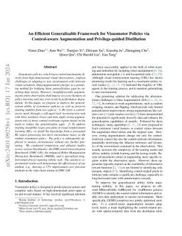 Efficient Training of Generalizable Visuomotor Policies via Control-Aware Augmentation