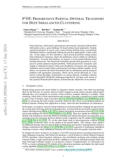 P$^2$OT: Progressive Partial Optimal Transport for Deep Imbalanced
  Clustering