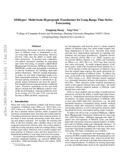 MSHyper: Multi-Scale Hypergraph Transformer for Long-Range Time Series
  Forecasting