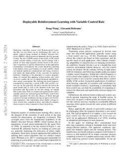 Deployable Reinforcement Learning with Variable Control Rate