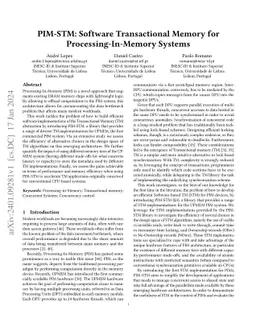 PIM-STM: Software Transactional Memory for Processing-In-Memory Systems