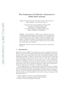 The landscape of Collective Awareness in multi-robot systems