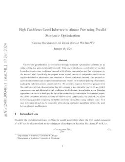 High Confidence Level Inference is Almost Free using Parallel Stochastic
  Optimization