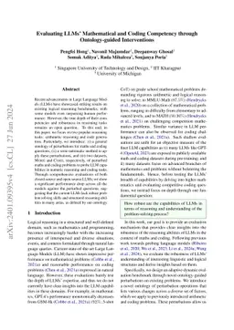 Evaluating LLMs' Mathematical and Coding Competency through
  Ontology-guided Interventions