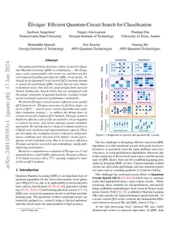 Élivágar: Efficient Quantum Circuit Search for Classification