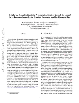 Deciphering Textual Authenticity: A Generalized Strategy through the
  Lens of Large Language Semantics for Detecting Human vs. Machine-Generated
  Text