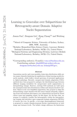 Learning to Generalize over Subpartitions for Heterogeneity-aware Domain
  Adaptive Nuclei Segmentation