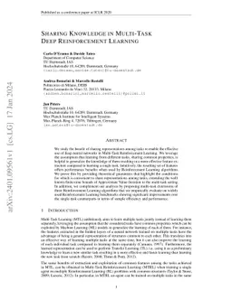 Sharing Knowledge in Multi-Task Deep Reinforcement Learning