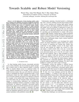 Towards Scalable and Robust Model Versioning