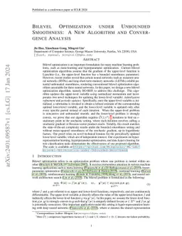 Bilevel Optimization under Unbounded Smoothness: A New Algorithm and
  Convergence Analysis