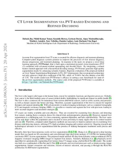 CT Liver Segmentation via PVT-based Encoding and Refined Decoding