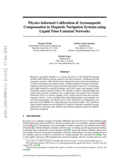 Physics-Informed Calibration of Aeromagnetic Compensation in Magnetic
  Navigation Systems using Liquid Time-Constant Networks