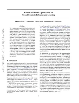 Convex and Bilevel Optimization for Neuro-Symbolic Inference and
  Learning