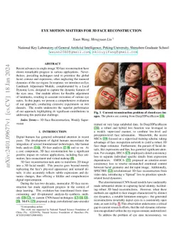 Eye Motion Matters for 3D Face Reconstruction