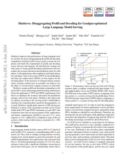 DistServe: Disaggregating Prefill and Decoding for Goodput-optimized
  Large Language Model Serving