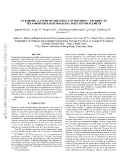 An Empirical Study on the Impact of Positional Encoding in
  Transformer-based Monaural Speech Enhancement