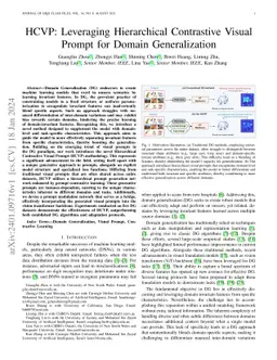 HCVP: Leveraging Hierarchical Contrastive Visual Prompt for Domain Generalization
