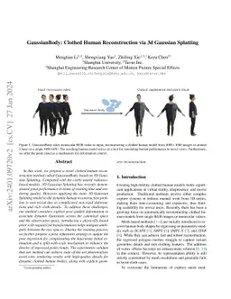 GaussianBody: Clothed Human Reconstruction via 3d Gaussian Splatting