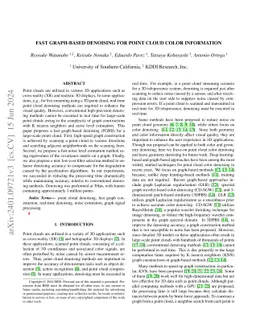 Fast graph-based denoising for point cloud color information