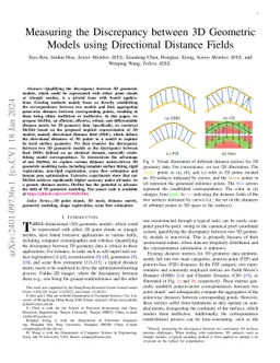 DDM: A Metric for Comparing 3D Shapes Using Directional Distance Fields