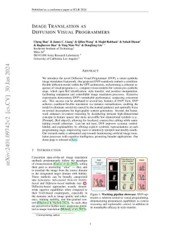 Image Translation as Diffusion Visual Programmers