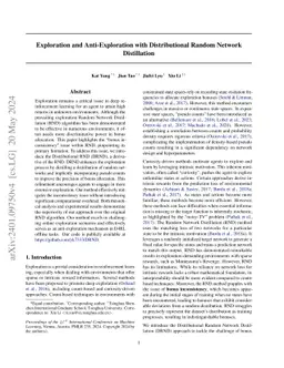 Exploration and Anti-Exploration with Distributional Random Network
  Distillation