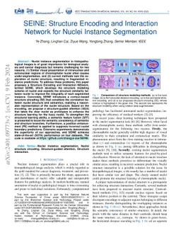 SEINE: Structure Encoding and Interaction Network for Nuclei Instance
  Segmentation