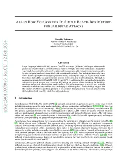 All in How You Ask for It: Simple Black-Box Method for Jailbreak Attacks