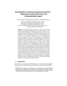 BreastRegNet: A Deep Learning Framework for Registration of Breast
  Faxitron and Histopathology Images
