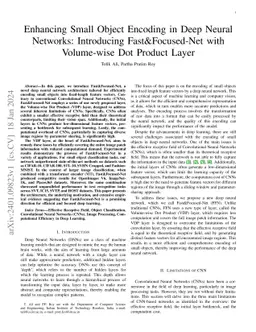 Enhancing Small Object Encoding in Deep Neural Networks: Introducing
  Fast&Focused-Net with Volume-wise Dot Product Layer