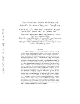 Next-Generation Simulation Illuminates Scientific Problems of Organised
  Complexity