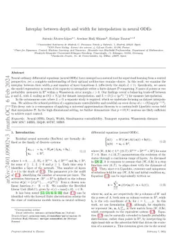 Interplay between depth and width for interpolation in neural ODEs