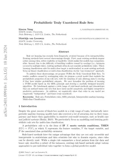 Probabilistic Truly Unordered Rule Sets