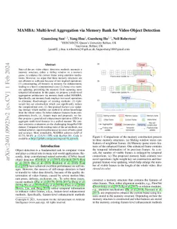 MAMBA: Multi-level Aggregation via Memory Bank for Video Object
  Detection