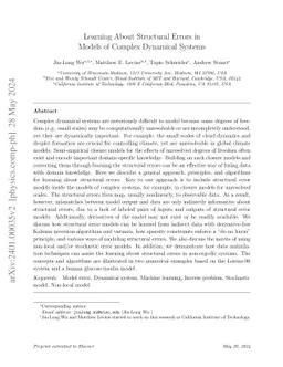 Learning About Structural Errors in Models of Complex Dynamical Systems