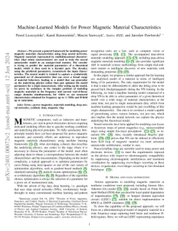 Machine-learned models for magnetic materials
