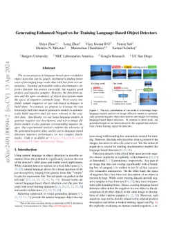 Generating Enhanced Negatives for Training Language-Based Object
  Detectors