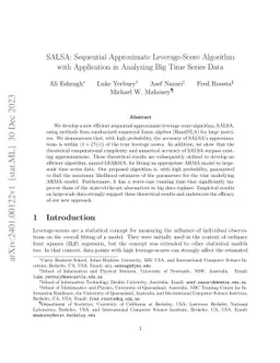 SALSA: Sequential Approximate Leverage-Score Algorithm with Application
  in Analyzing Big Time Series Data