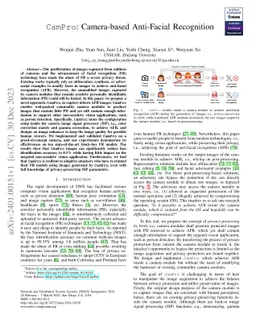 CamPro: Camera-based Anti-Facial Recognition