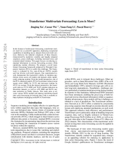 Transformer Multivariate Forecasting: Less is More?