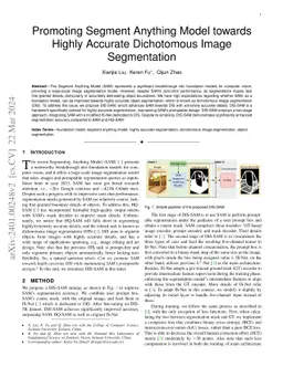 Promoting Segment Anything Model towards Highly Accurate Dichotomous Image Segmentation