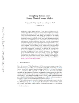 Morphing Tokens Draw Strong Masked Image Models