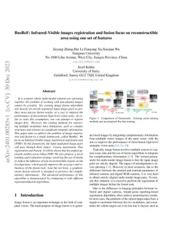 BusReF: Infrared-Visible images registration and fusion focus on
  reconstructible area using one set of features
