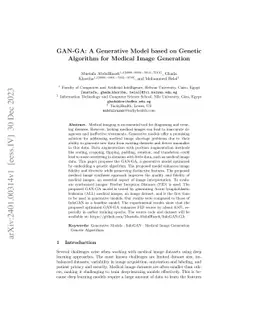 GAN-GA: A Generative Model based on Genetic Algorithm for Medical Image
  Generation
