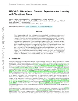 HQ-VAE: Hierarchical Discrete Representation Learning with Variational
  Bayes
