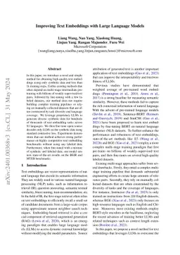 Improving Text Embeddings with Large Language Models