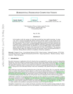 Horizontal Federated Computer Vision