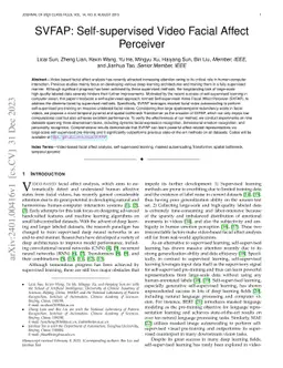 SVFAP: Self-supervised Video Facial Affect Perceiver